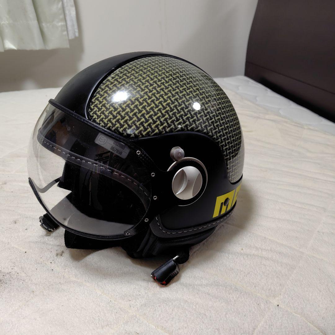 値下げ～MOMO DESIGN ジェットヘルメット 黒/グリーン