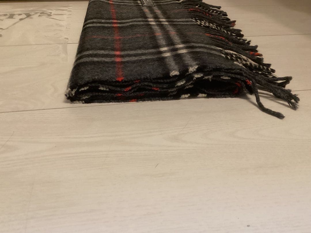 未使用美品保存袋付きカシミアバーバリーBurberrys チェック柄マフラー本物