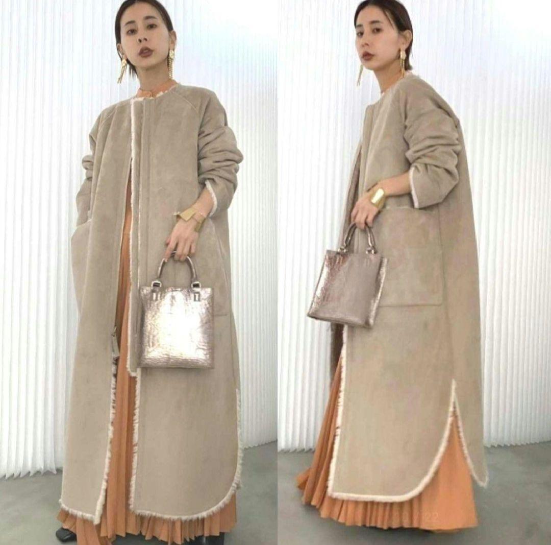 ジャケット・アウター REVERSIBLE TWIN BOA COAT ameri vintage