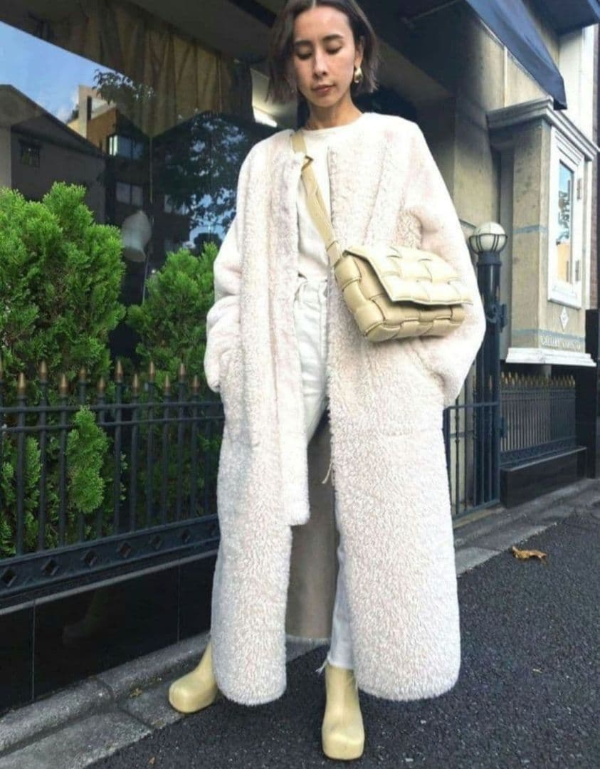 ジャケット・アウター REVERSIBLE TWIN BOA COAT ameri vintage