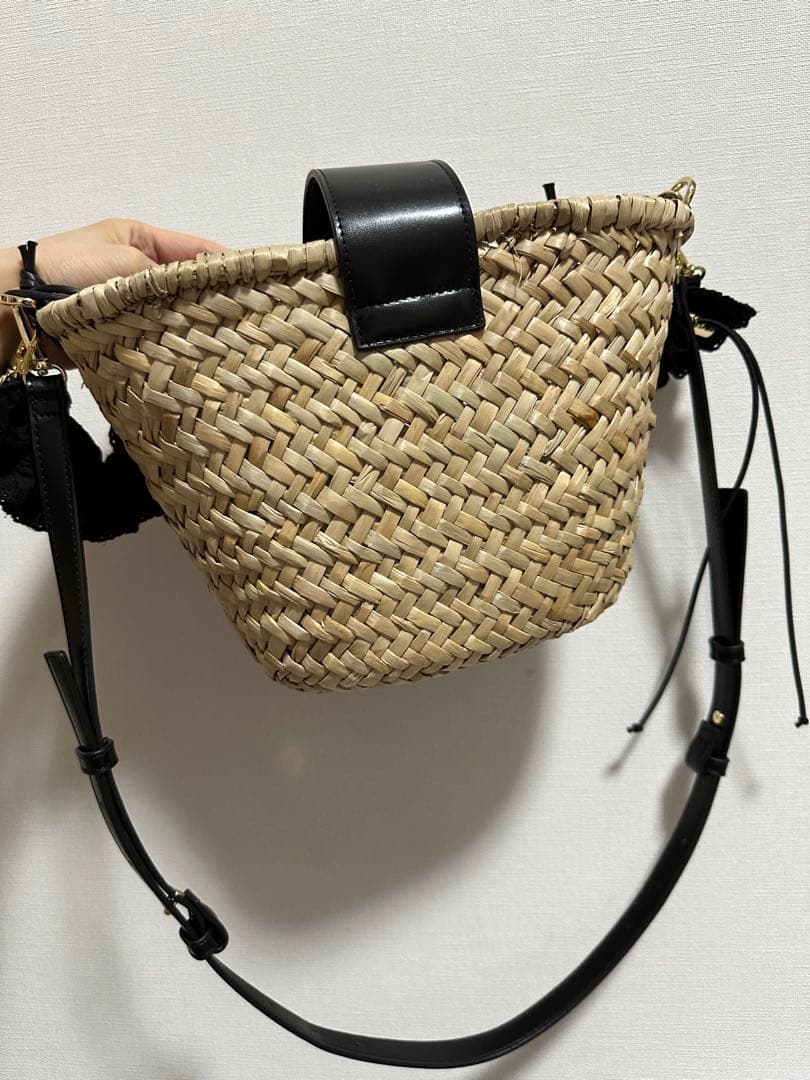 コットンショルダーブレードバッグBLK スナイデル