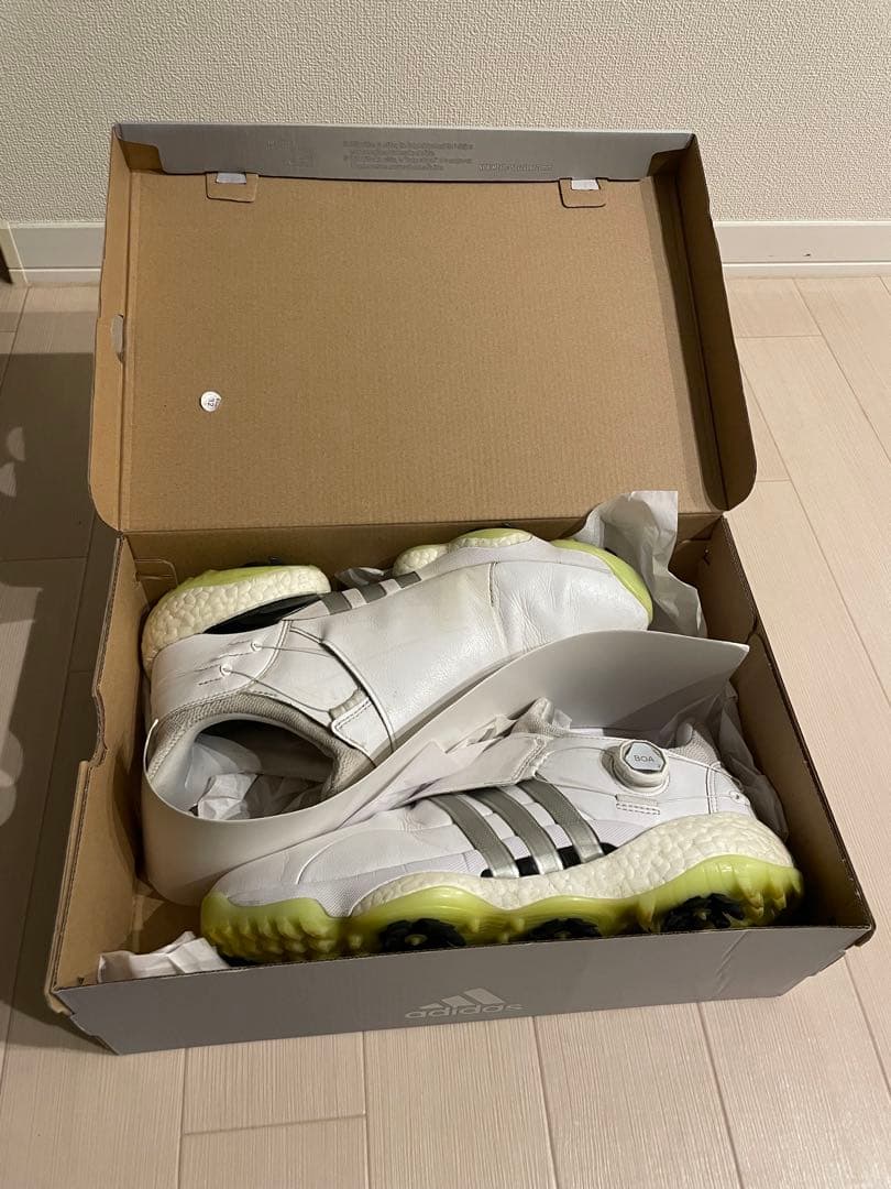 【27.5cm】adidas TOUR360 22 ホワイト ゴルフシューズ