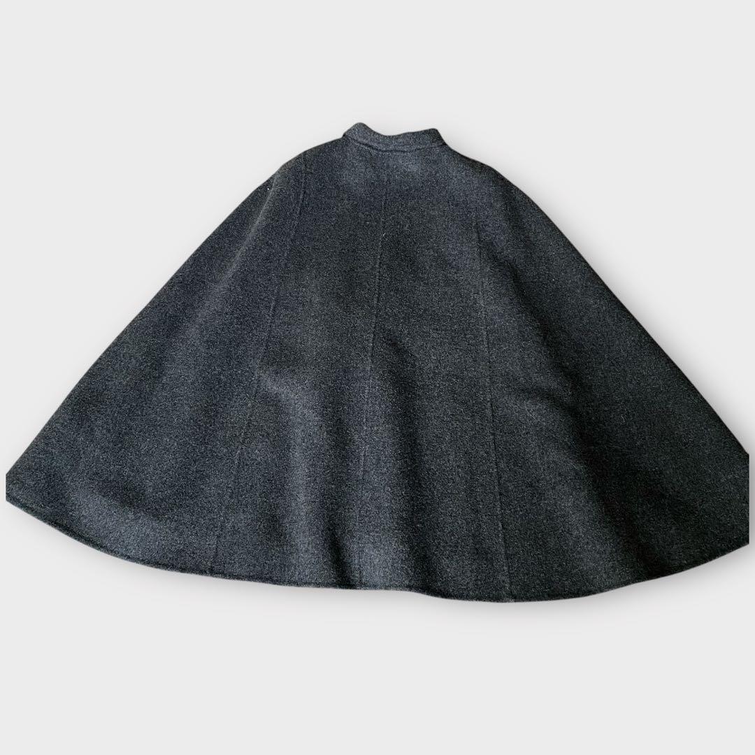 【美品】セオリー　ウールポンチョ　ケープ　コート　グレー　Sサイズ