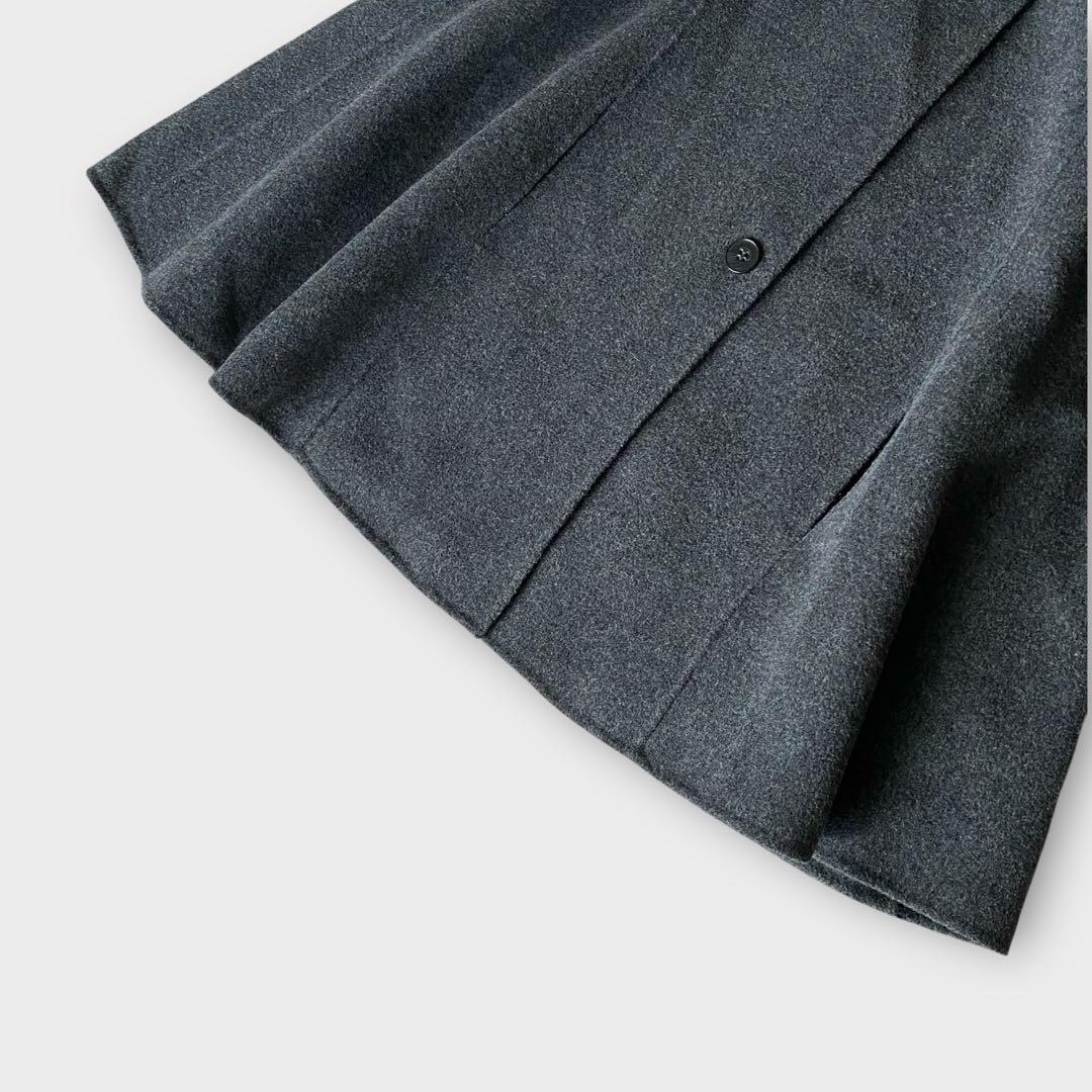 【美品】セオリー　ウールポンチョ　ケープ　コート　グレー　Sサイズ