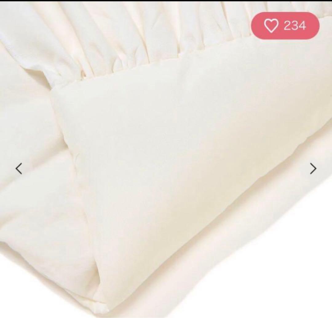 WARMY フリル ベッドパッド シングル アイボリー
