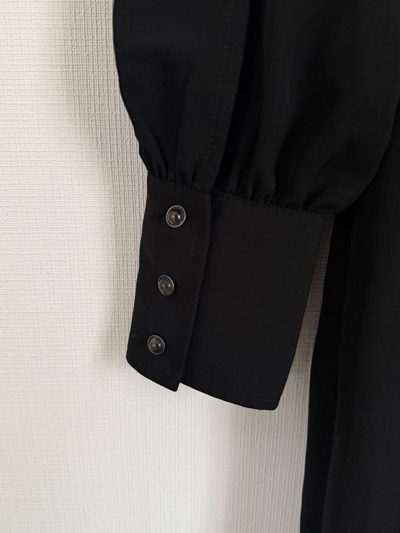 Knuth Marf スリットスリーブロングワンピース 黒 S