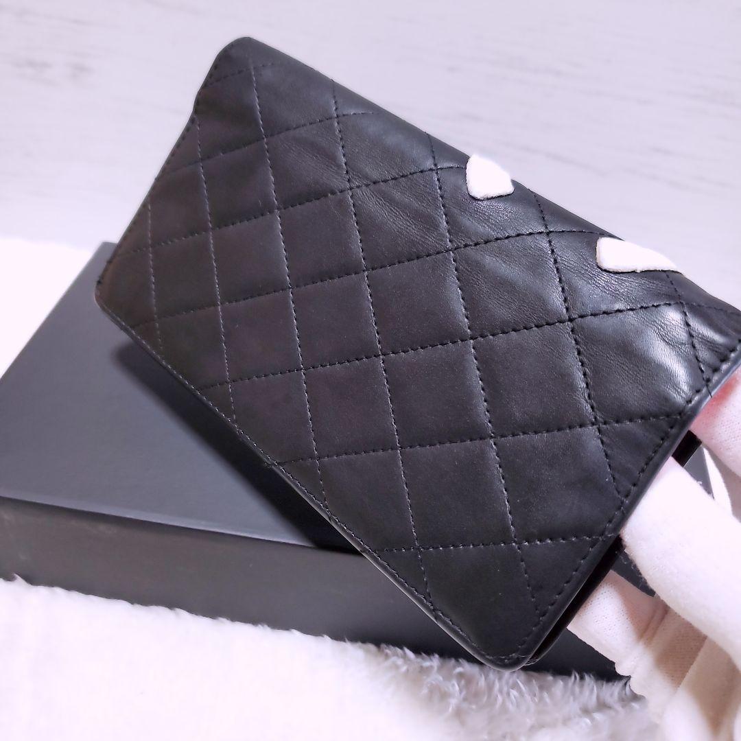 CHANEL✨ シャネル 二つ折り 財布 カンボンライン ココマーク ピンク 黒