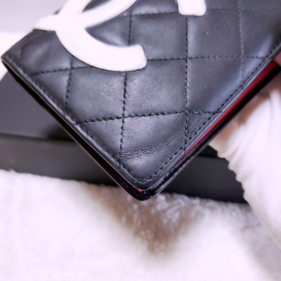 CHANEL✨ シャネル 二つ折り 財布 カンボンライン ココマーク ピンク 黒