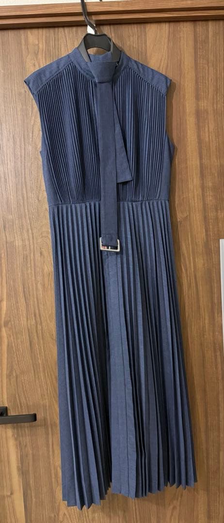 【CELFORD】ノースリーブシャツワンピース ダークブルー