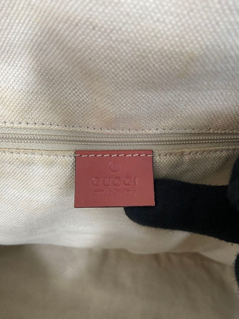 グッチ　ディアマンテ　2way トートバッグ キャンバス　インターロッキング