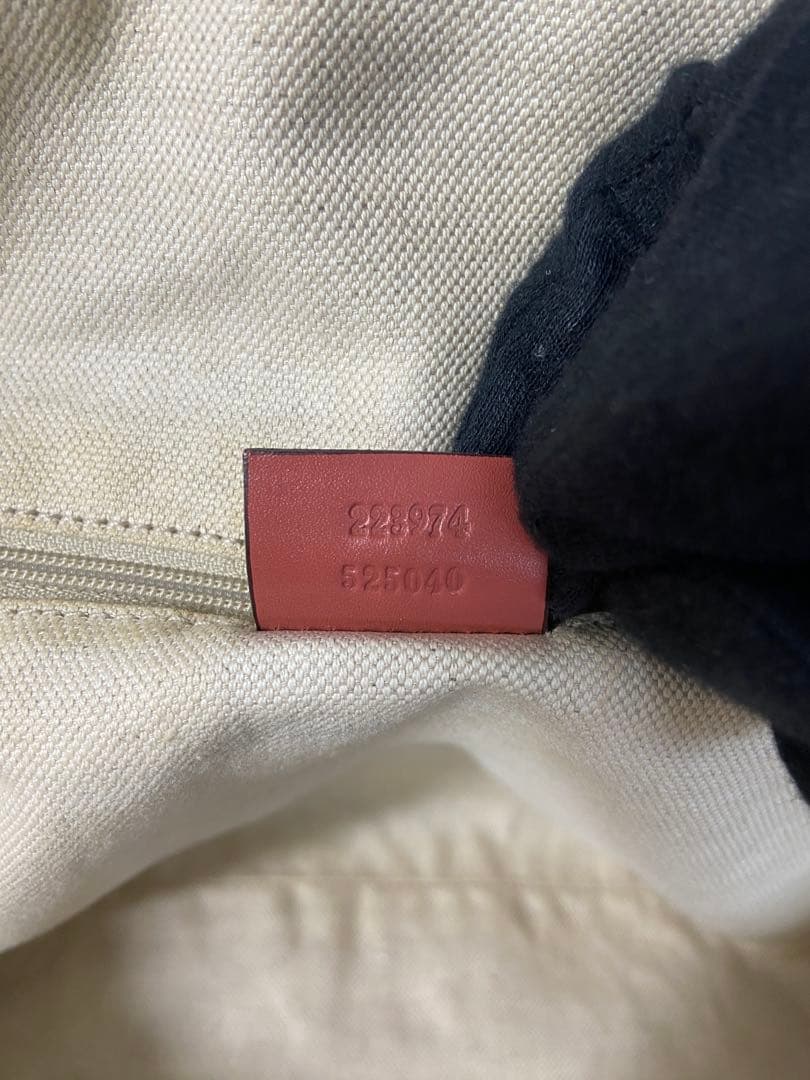 グッチ　ディアマンテ　2way トートバッグ キャンバス　インターロッキング