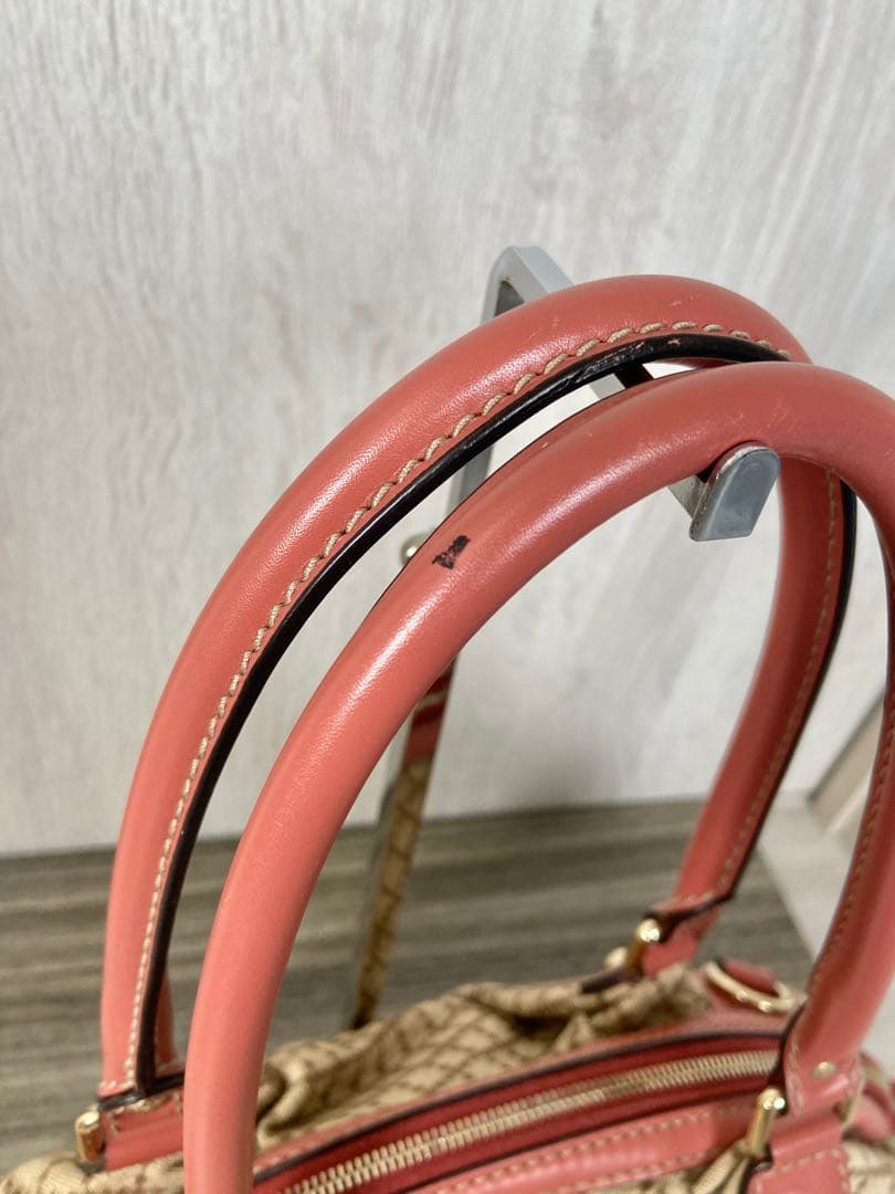 グッチ　ディアマンテ　2way トートバッグ キャンバス　インターロッキング