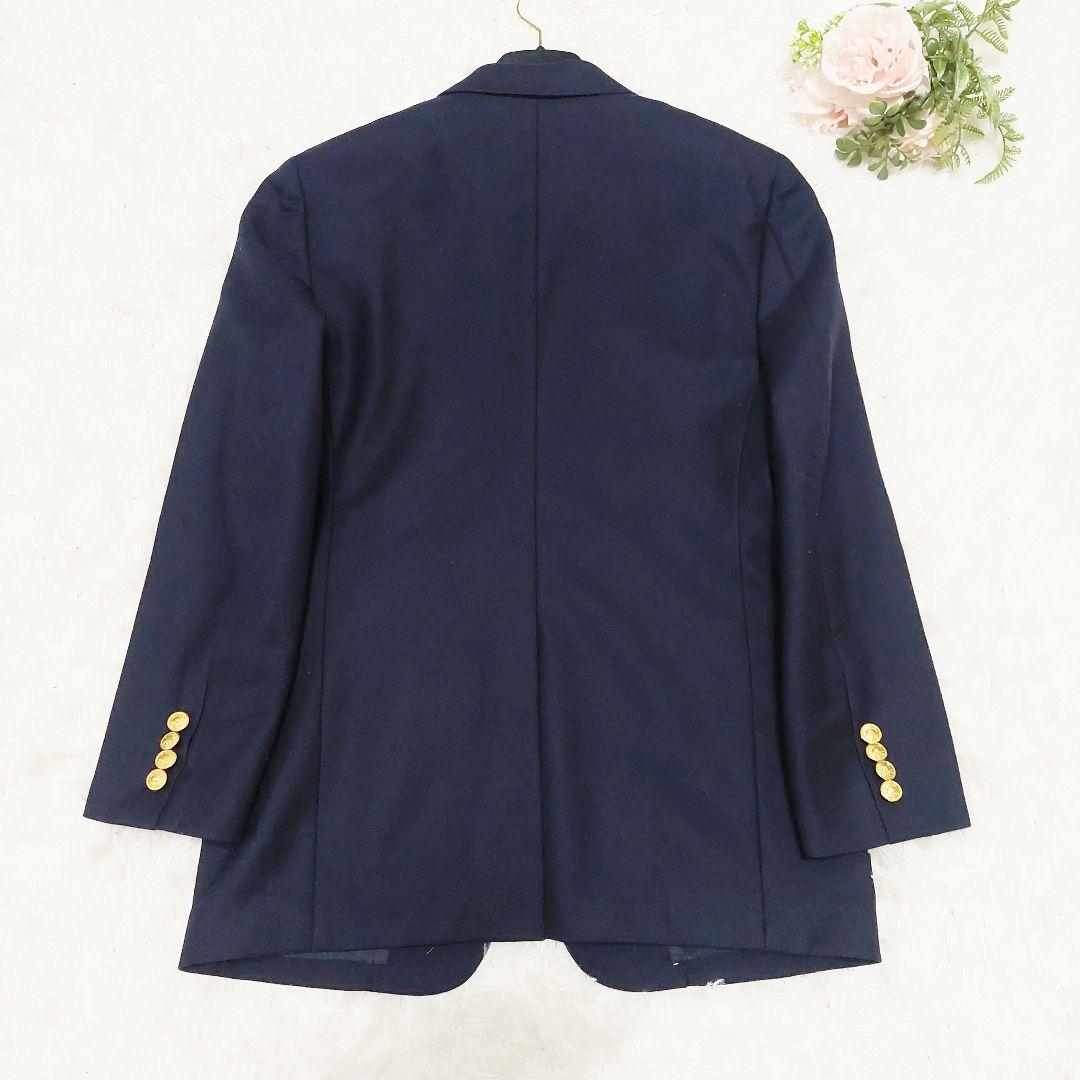 ほぼ未使用 極美品 ポロラルフローレン ウール100% 紺ブレ 金ボタン 2B