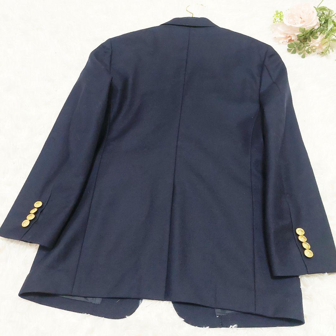 ほぼ未使用 極美品 ポロラルフローレン ウール100% 紺ブレ 金ボタン 2B