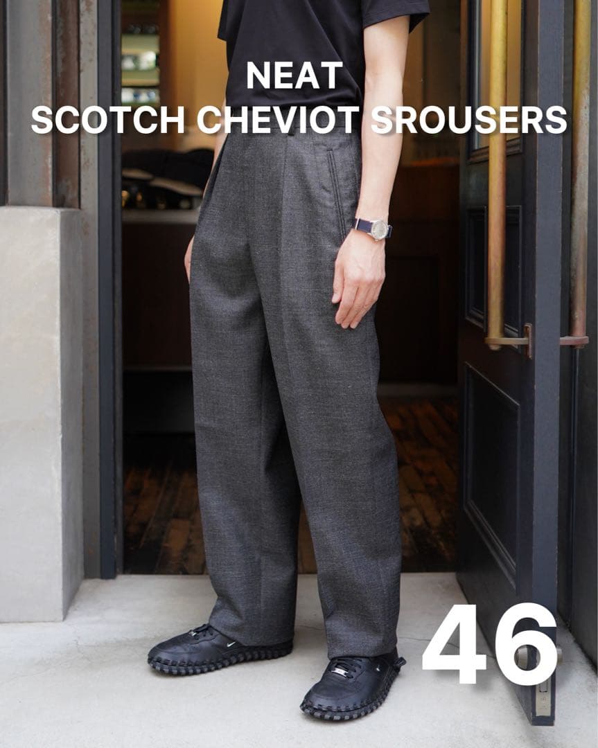 ど*ん様 新品 NEAT ニート SCOTCH CHEVIOT SROUSERS