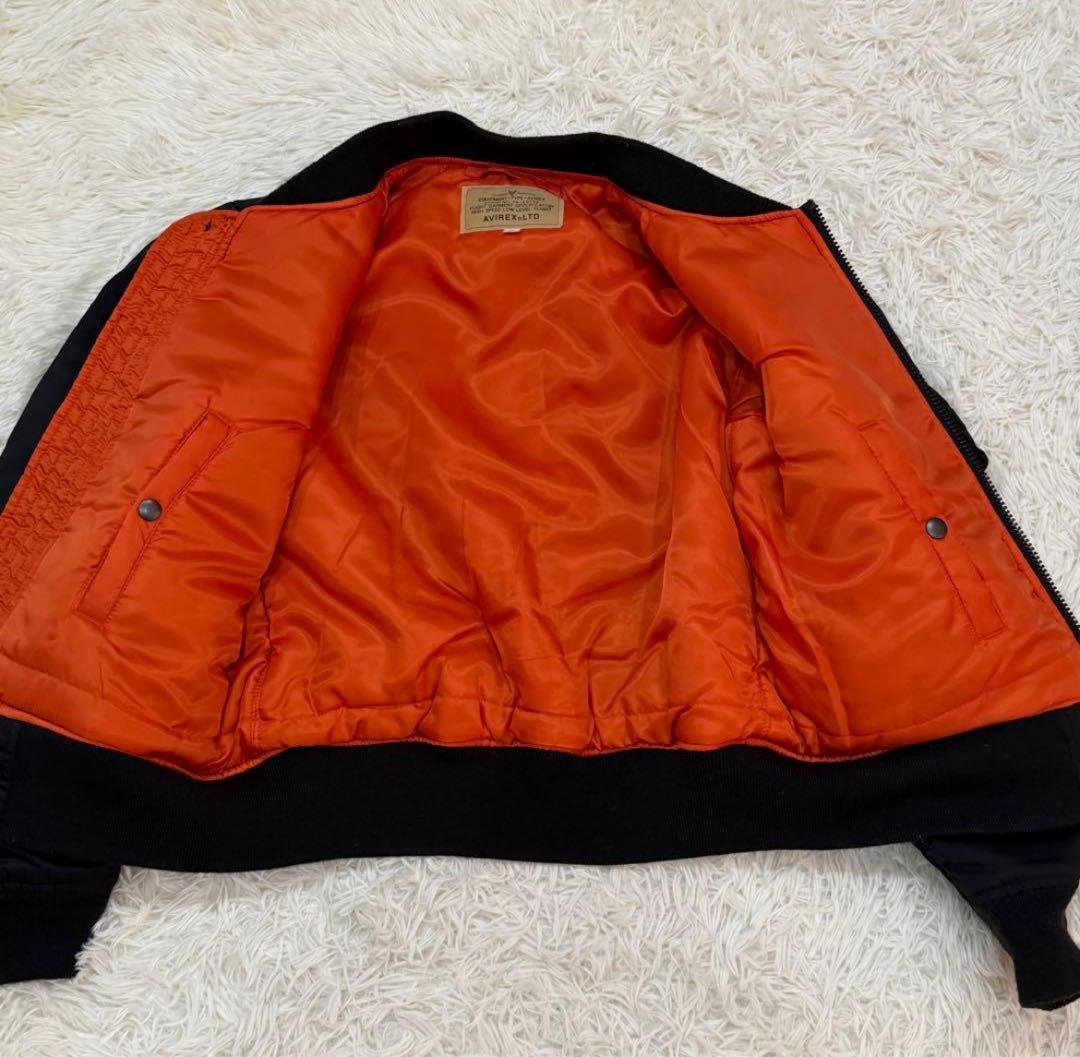 1944　AVIREX　MA-1フライトジャケット　黒　Sサイズ　最終値下