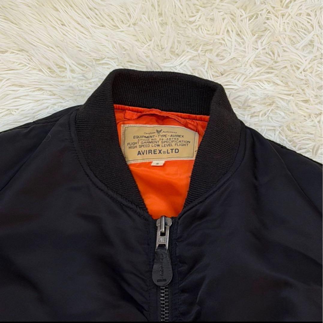1944　AVIREX　MA-1フライトジャケット　黒　Sサイズ　最終値下