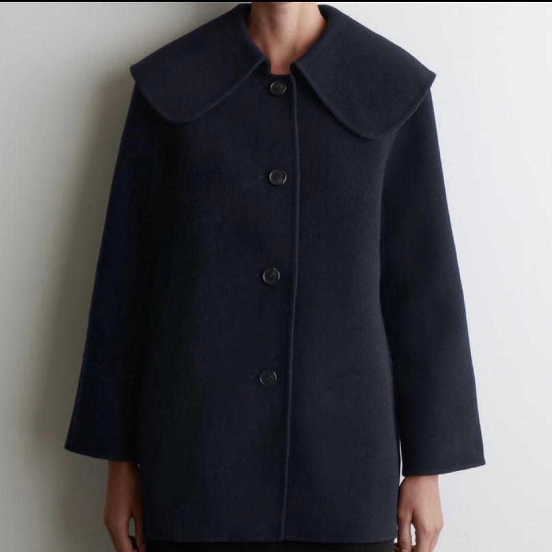 21日まで出品　COS 襟付きダブルフェイスウールジャケット　38