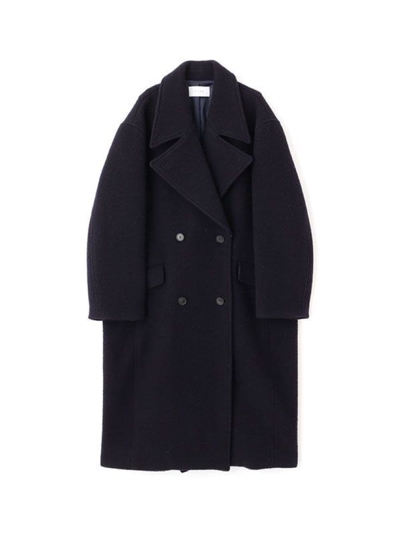 た*ー様 ETRETOKYO ダブルブレストウールコート　ネイビー