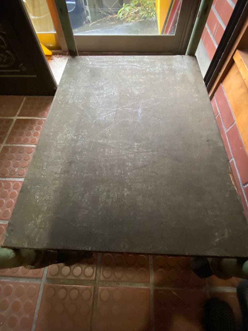 長期保管品 アイアンカート フレーム 木製板 ビンテージ 台車 カート 手押し