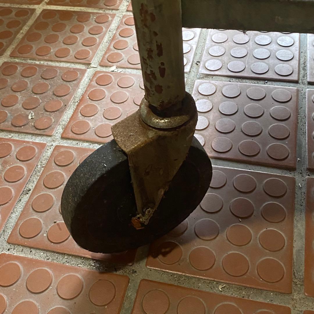 長期保管品 アイアンカート フレーム 木製板 ビンテージ 台車 カート 手押し