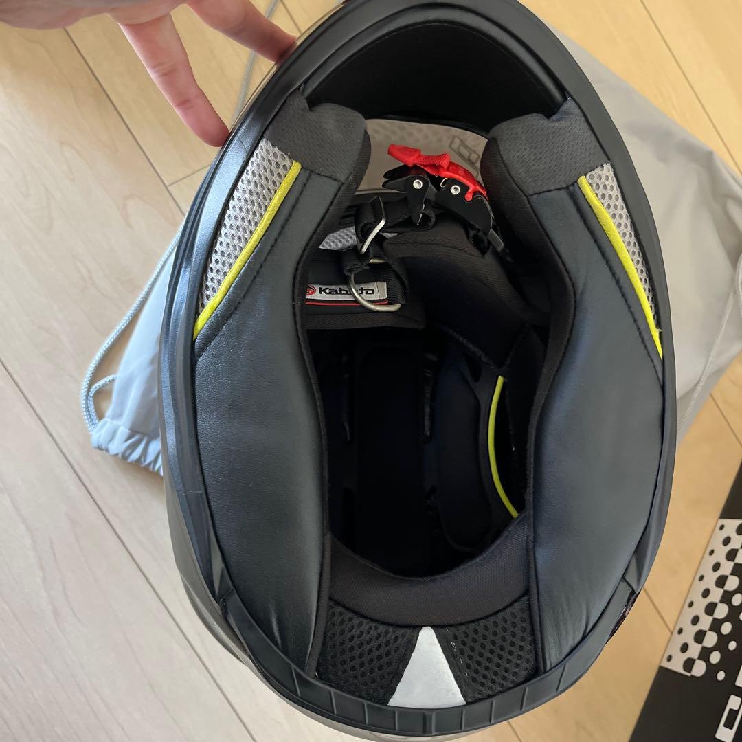 Kabuto フルフェイスヘルメット ブラック ミラーシールド