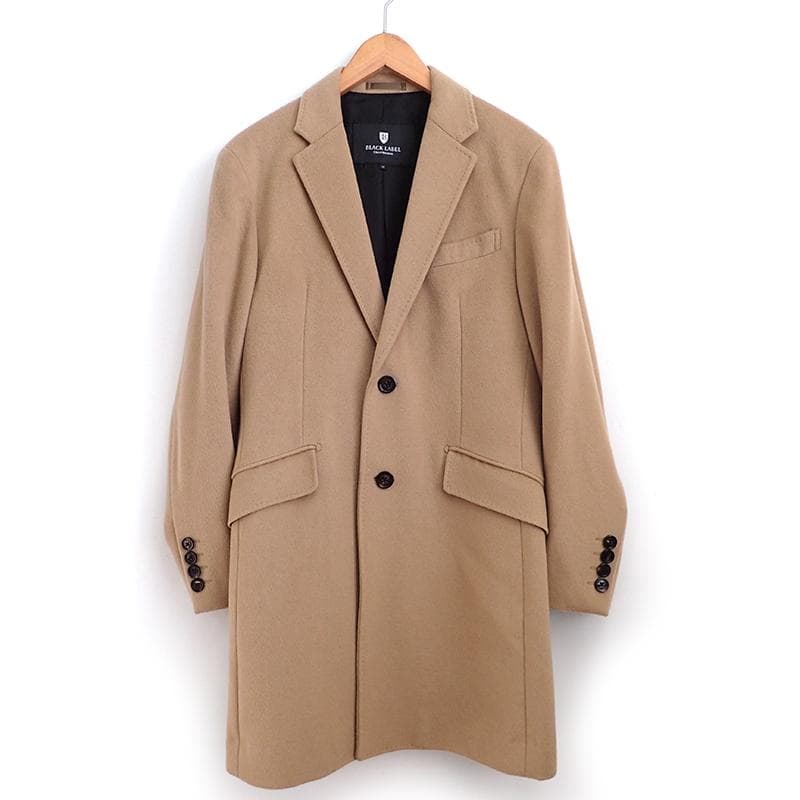 ブラックレーベル クレストブリッジ チェスターコート M ベージュ ウール