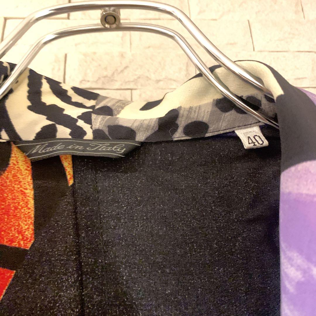 GIANNI VERSACE　ジャンニヴェルサーチ　シルクジャケット　40 ロゴ