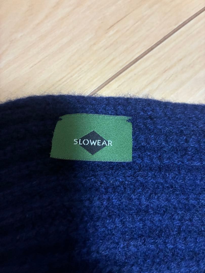 未使用タグ付き ZANONE カシミヤ100% ネイビー マフラー