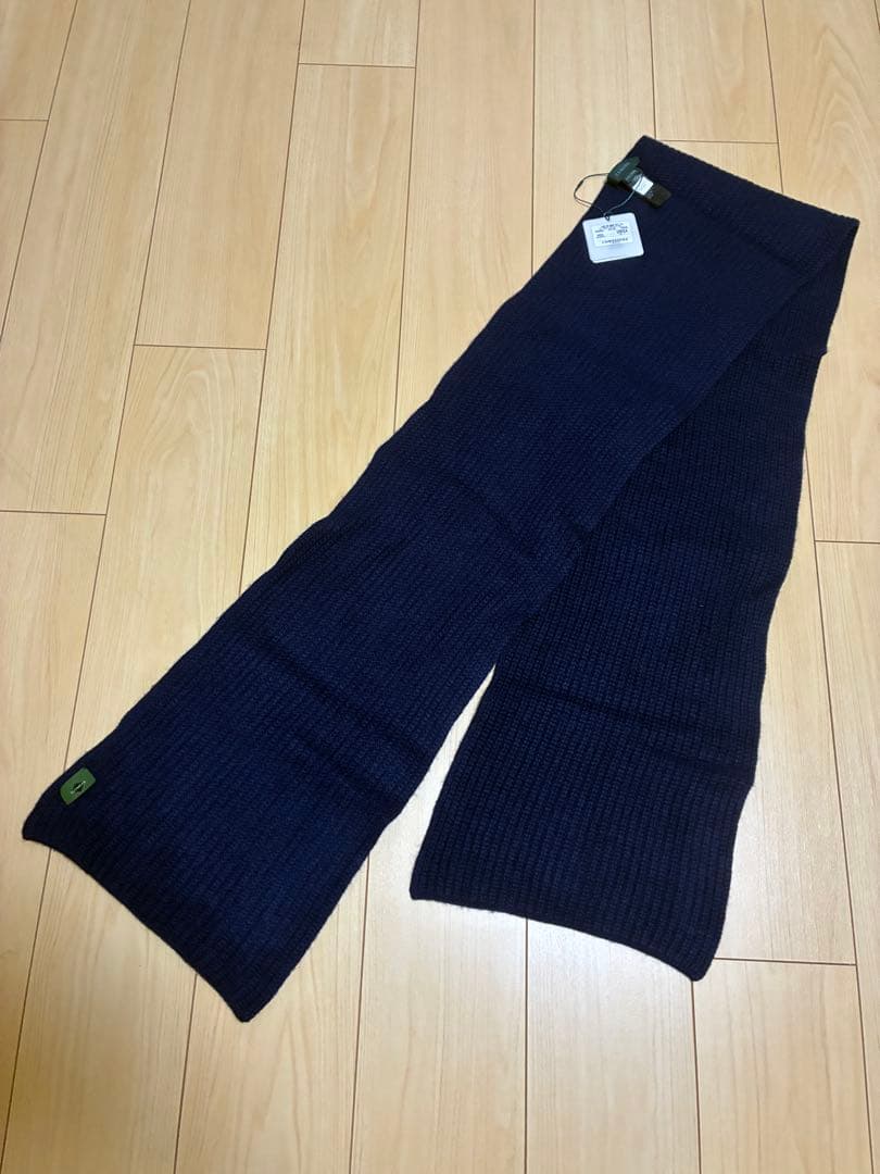 未使用タグ付き ZANONE カシミヤ100% ネイビー マフラー
