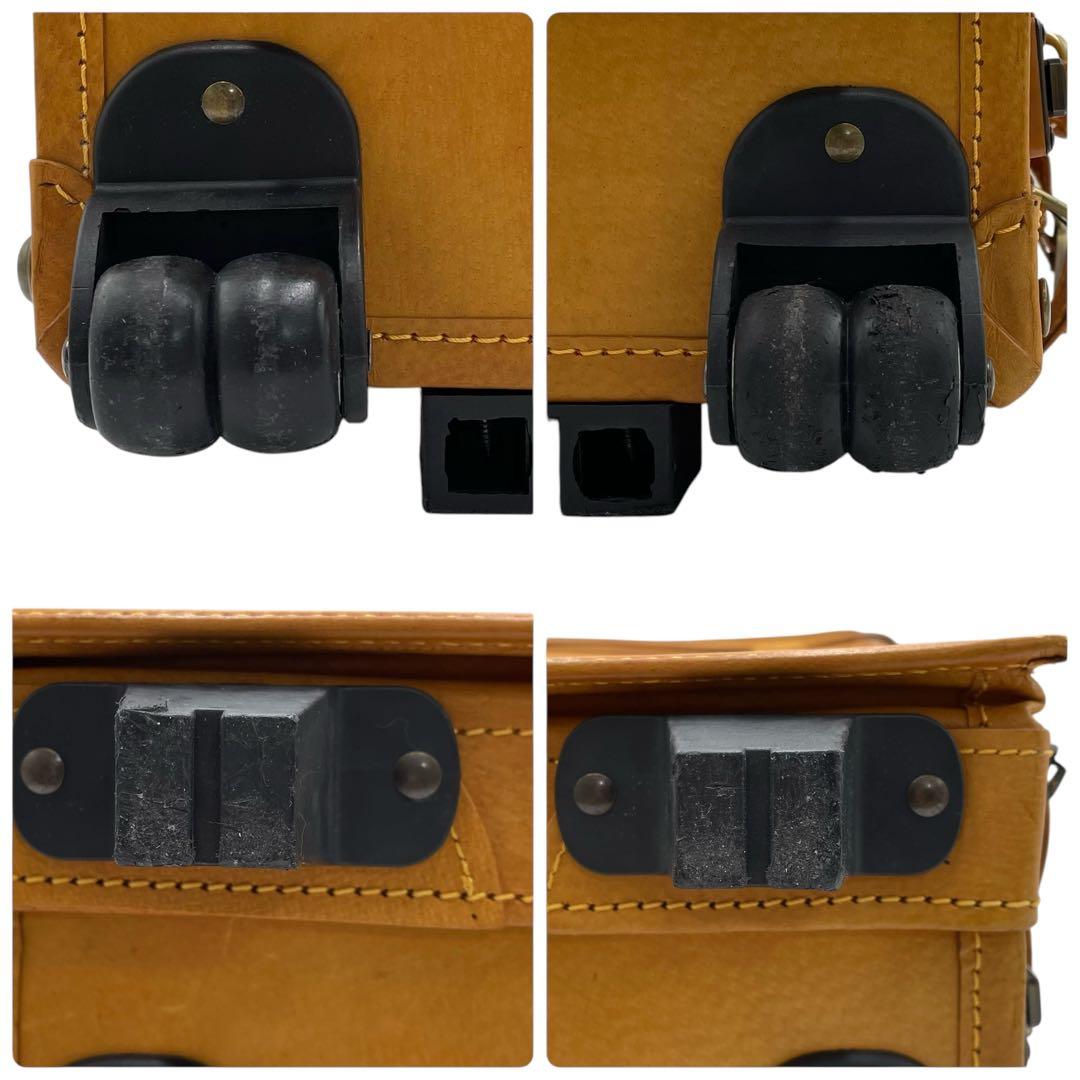 シフレ ユーラシアトランク キャリーケース レザー 豚 キャメル系