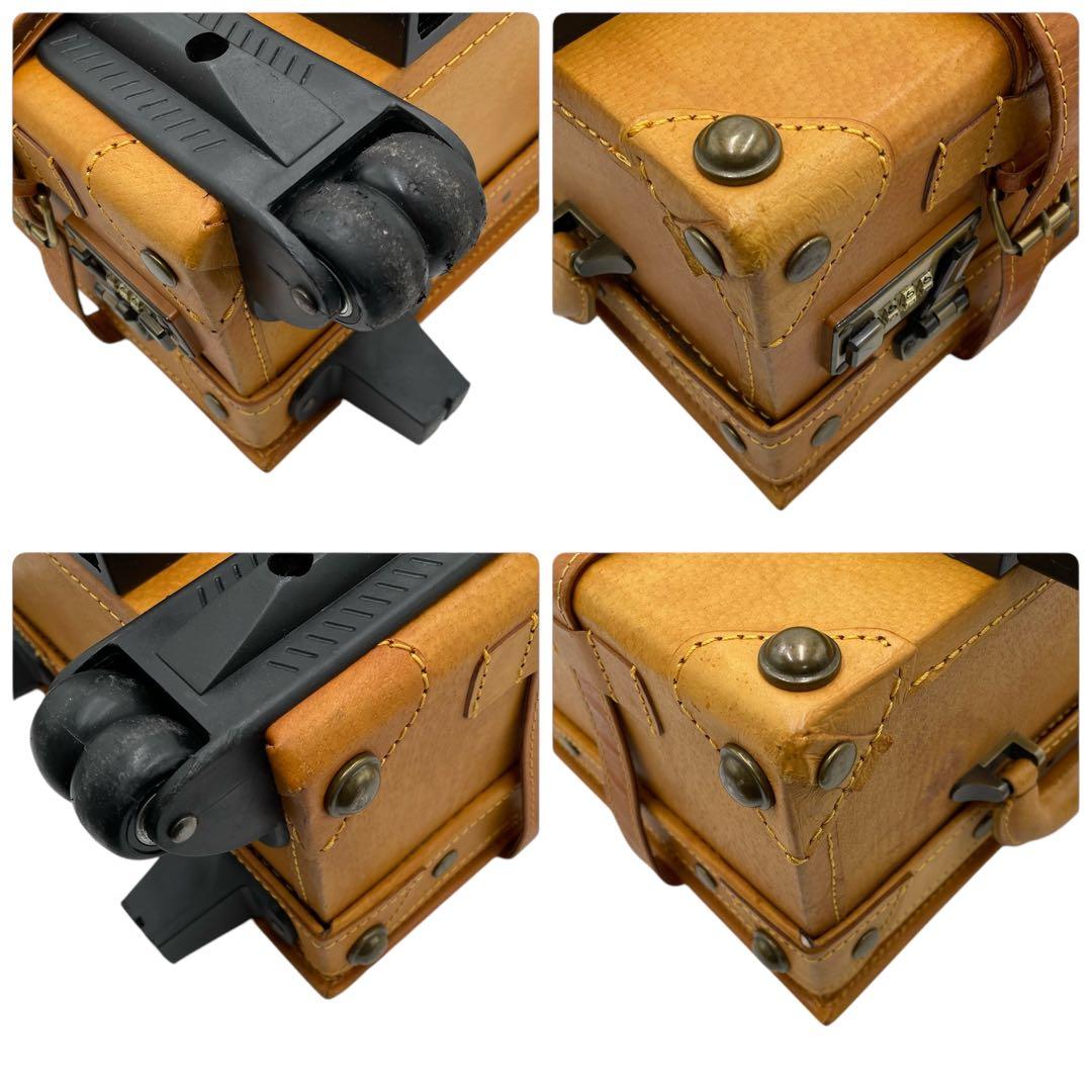 シフレ ユーラシアトランク キャリーケース レザー 豚 キャメル系