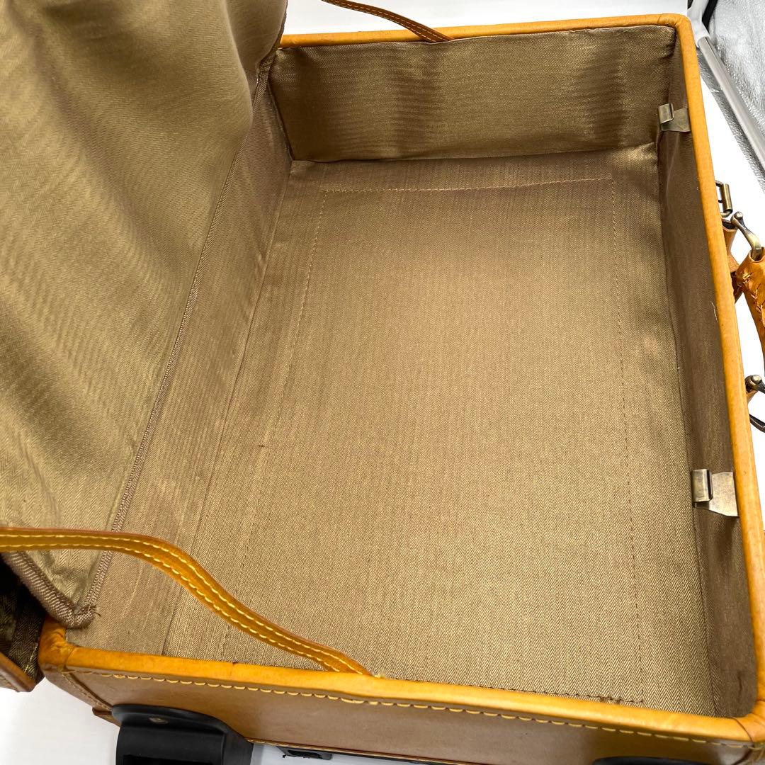 シフレ ユーラシアトランク キャリーケース レザー 豚 キャメル系