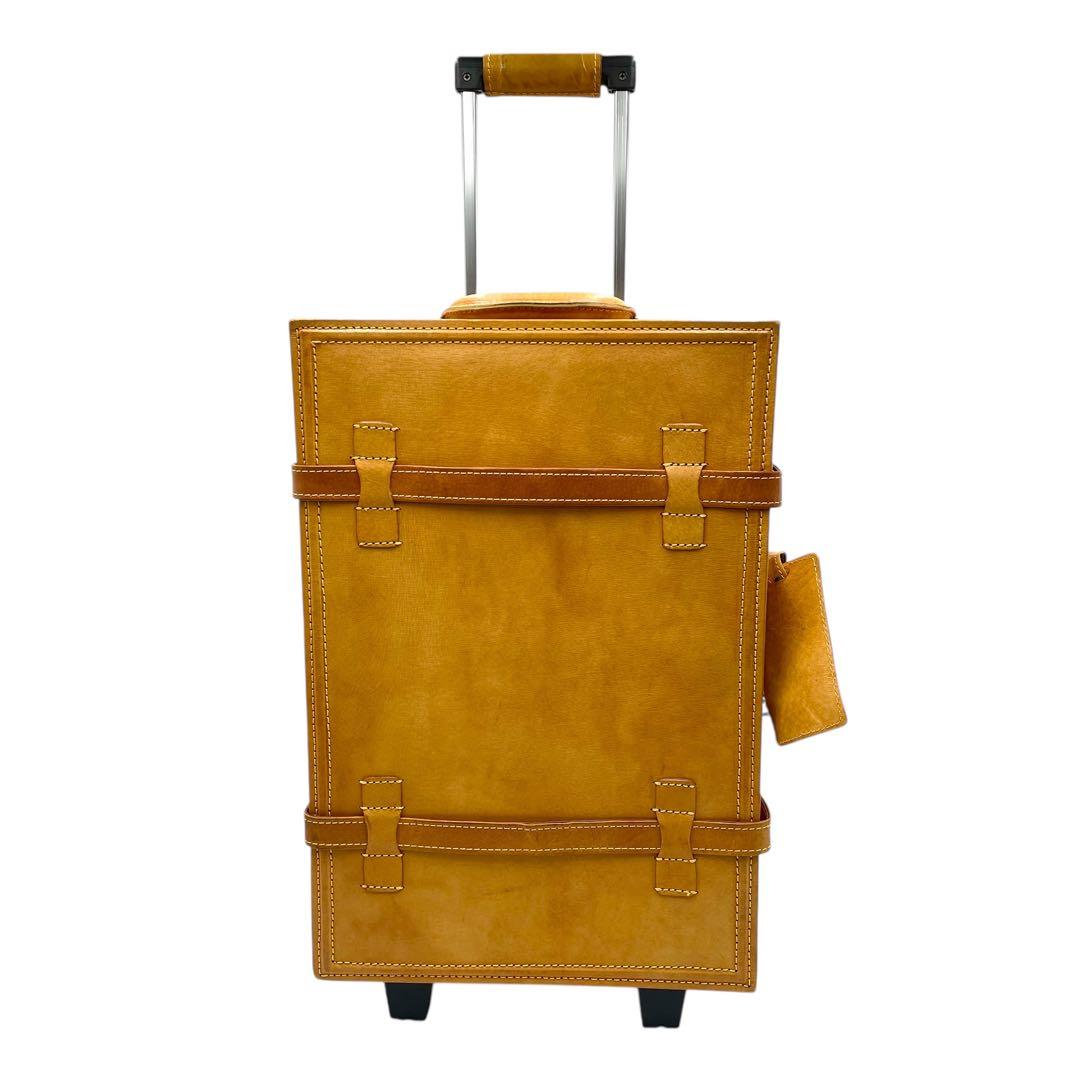 シフレ ユーラシアトランク キャリーケース レザー 豚 キャメル系