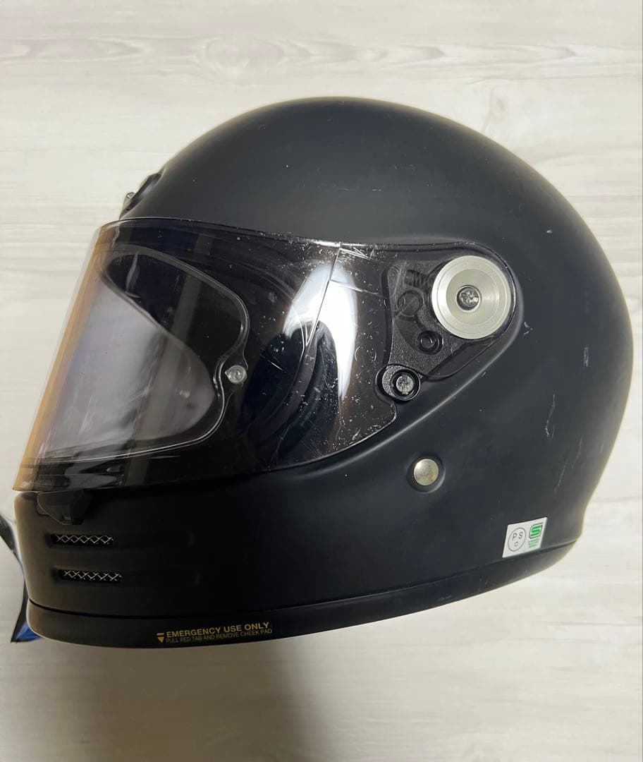 SHOEIグラムスターマットブラック(ダークシールド)＋付属品付き＋除菌消臭済み