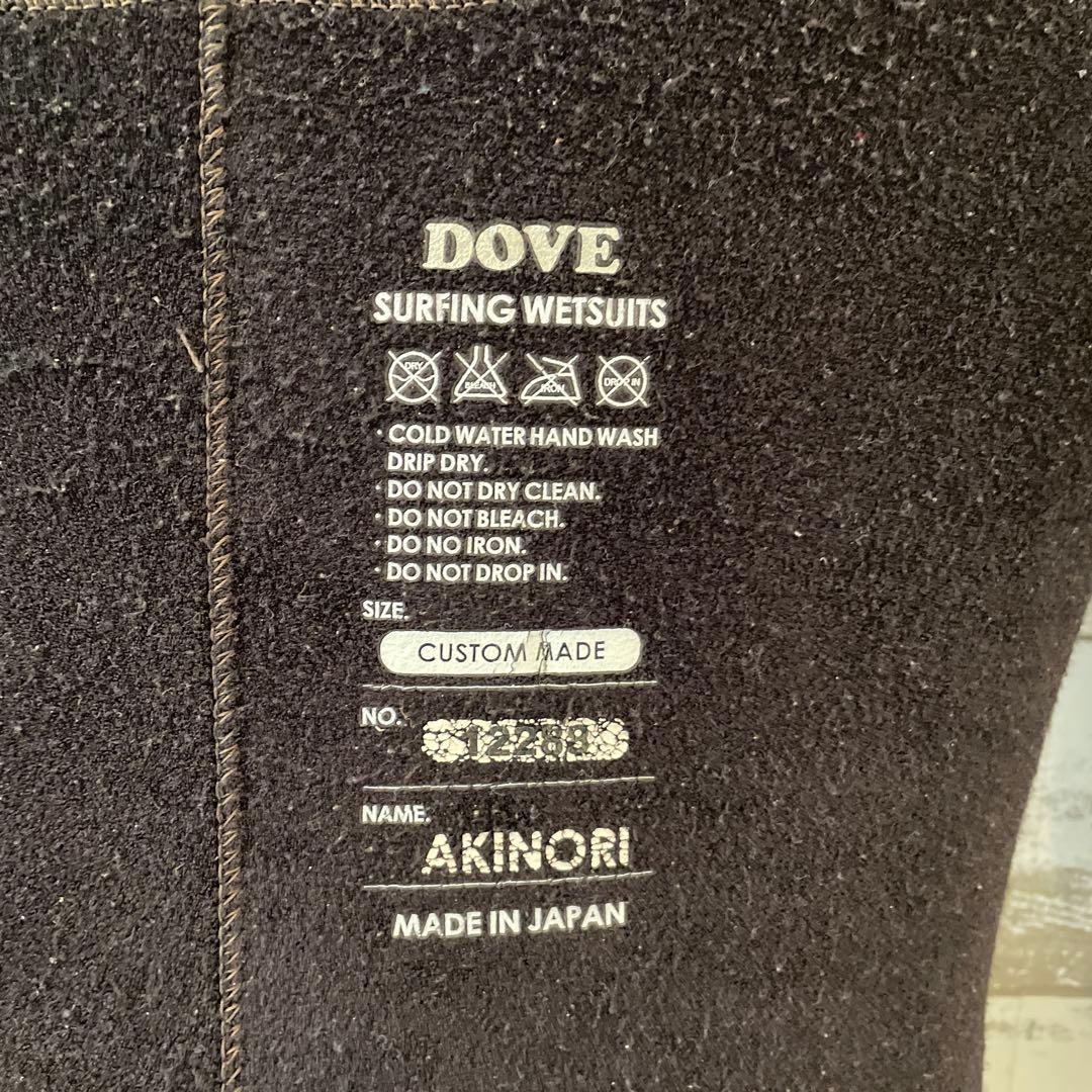 【DOVE メンズ 170/66】ML程度 セミドライ 5/3ミリ 裏起毛