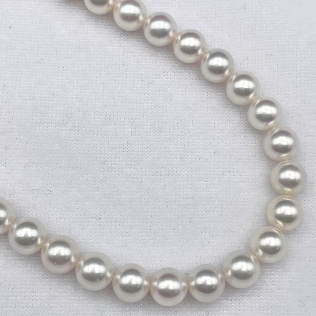 アコヤ真珠 花珠 真珠総合研究所鑑別書 約6.5-7 ネックレス Silver