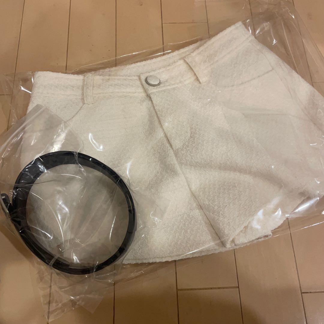 darich ダーリッチ ボンディングツイードショートパンツ ホワイト　m