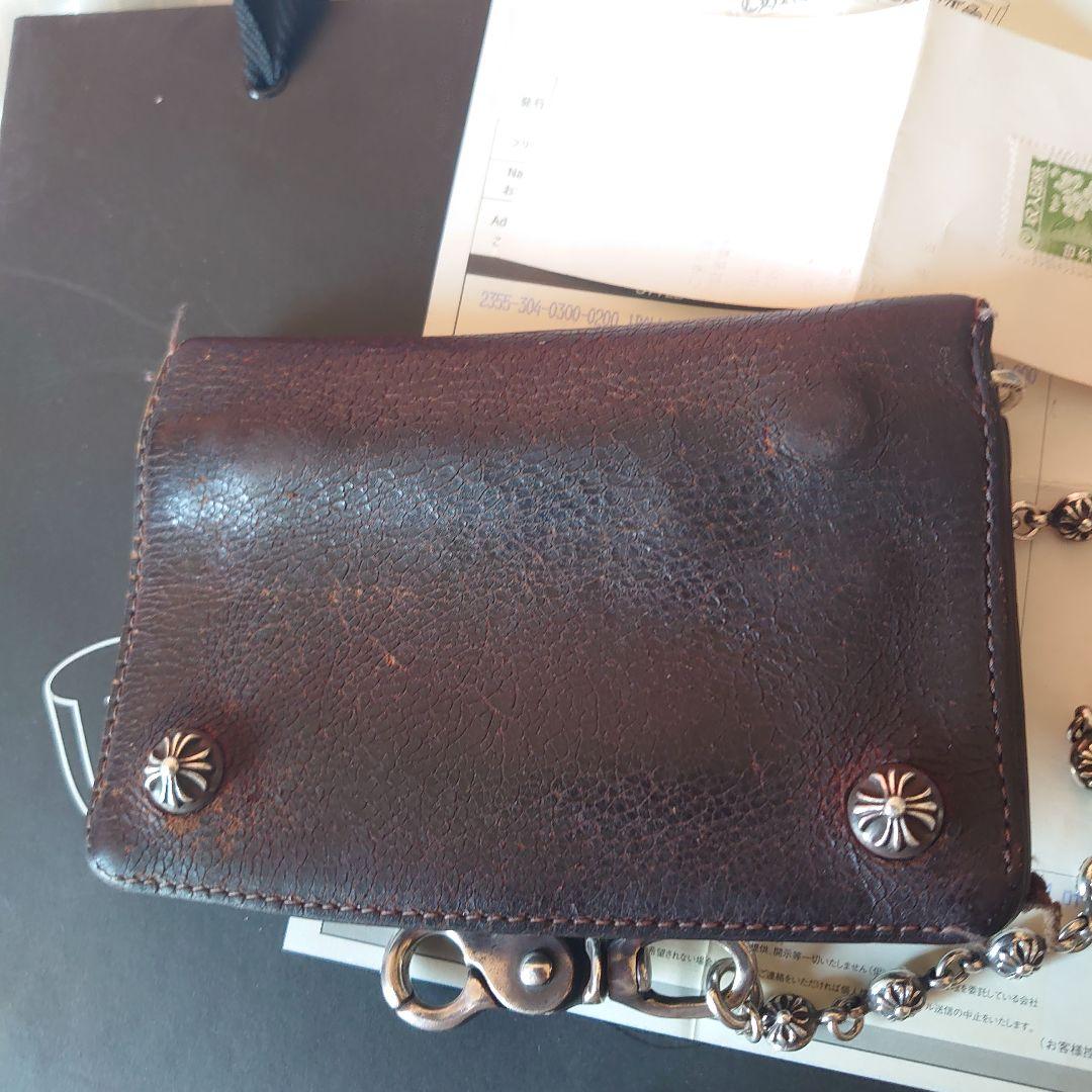 クロムハーツ　ウォレットチェーン　1Ball　ショート　2zip ダークブラウン