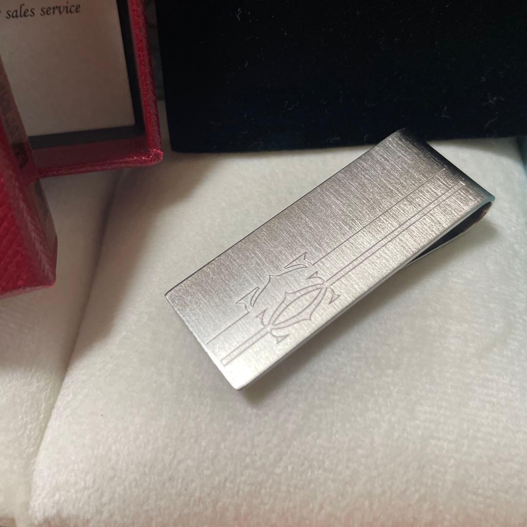 【財布】Cartier カルティエ 2Cモチーフ マネークリップ シルバー