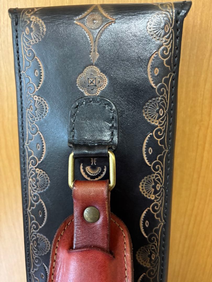 ビリヤード　キューケース 2×3 J.FLOWERS レザー　中古　難あり