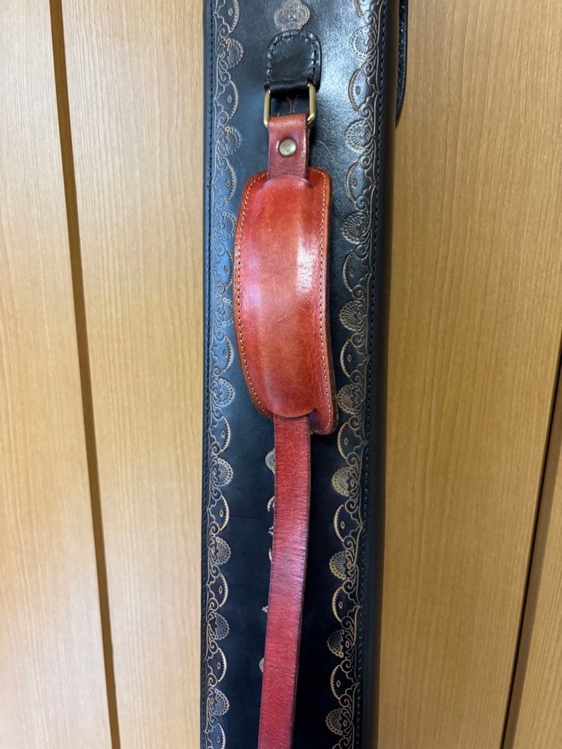 ビリヤード　キューケース 2×3 J.FLOWERS レザー　中古　難あり