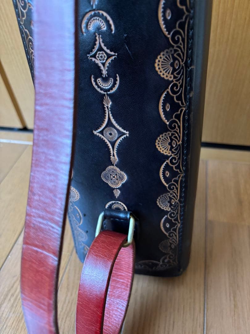 ビリヤード　キューケース 2×3 J.FLOWERS レザー　中古　難あり