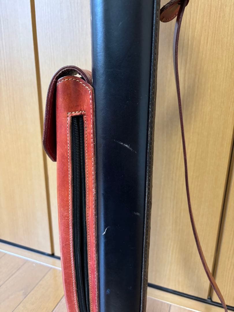 ビリヤード　キューケース 2×3 J.FLOWERS レザー　中古　難あり