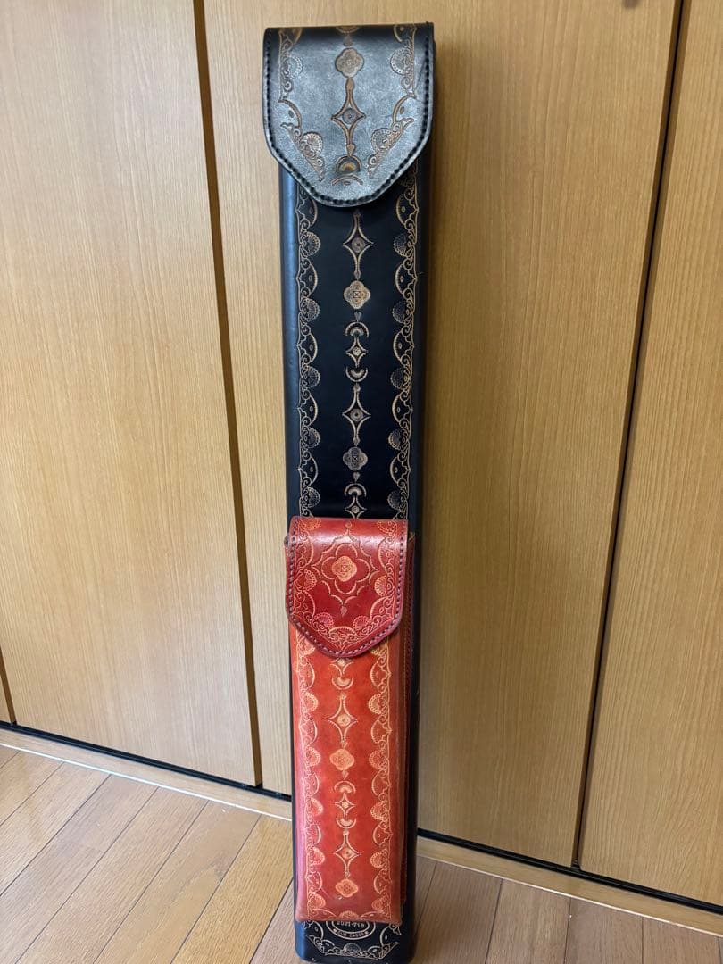 ビリヤード　キューケース 2×3 J.FLOWERS レザー　中古　難あり