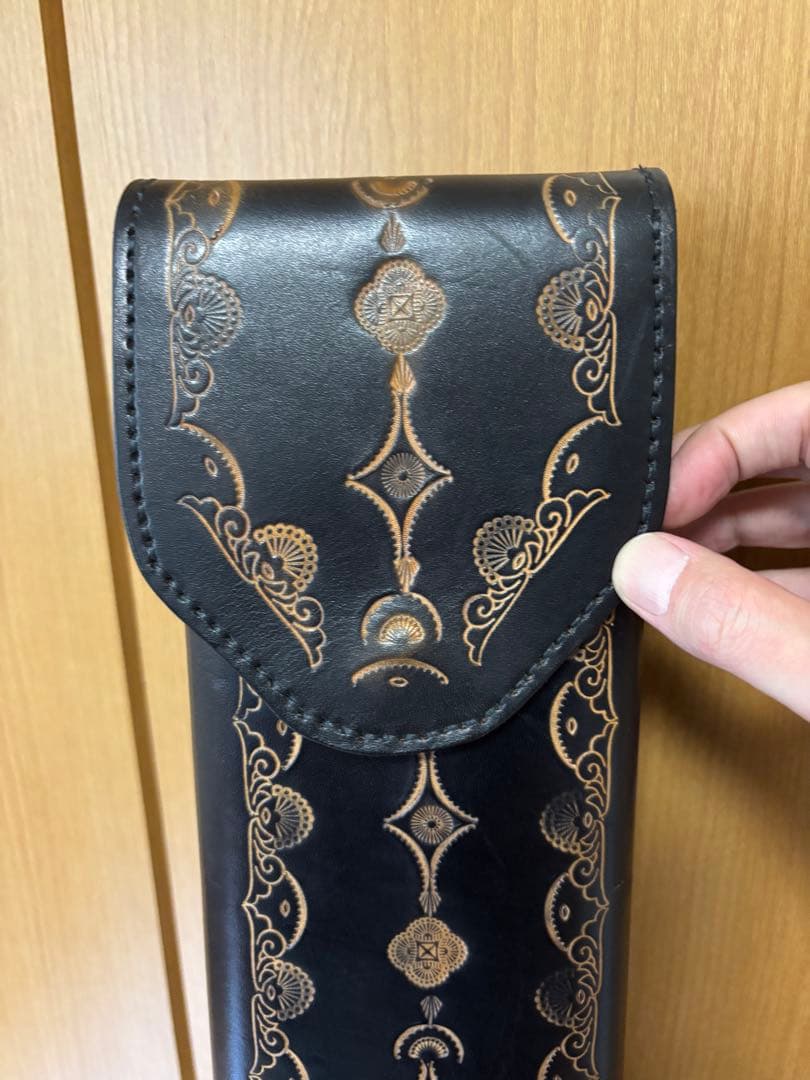 ビリヤード　キューケース 2×3 J.FLOWERS レザー　中古　難あり