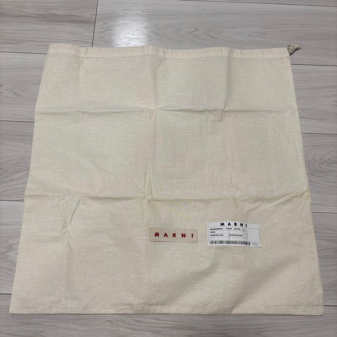 MARNI フラワーカフェ　トートバッグ　マルニ　バッグ　かごバッグ　グリーン