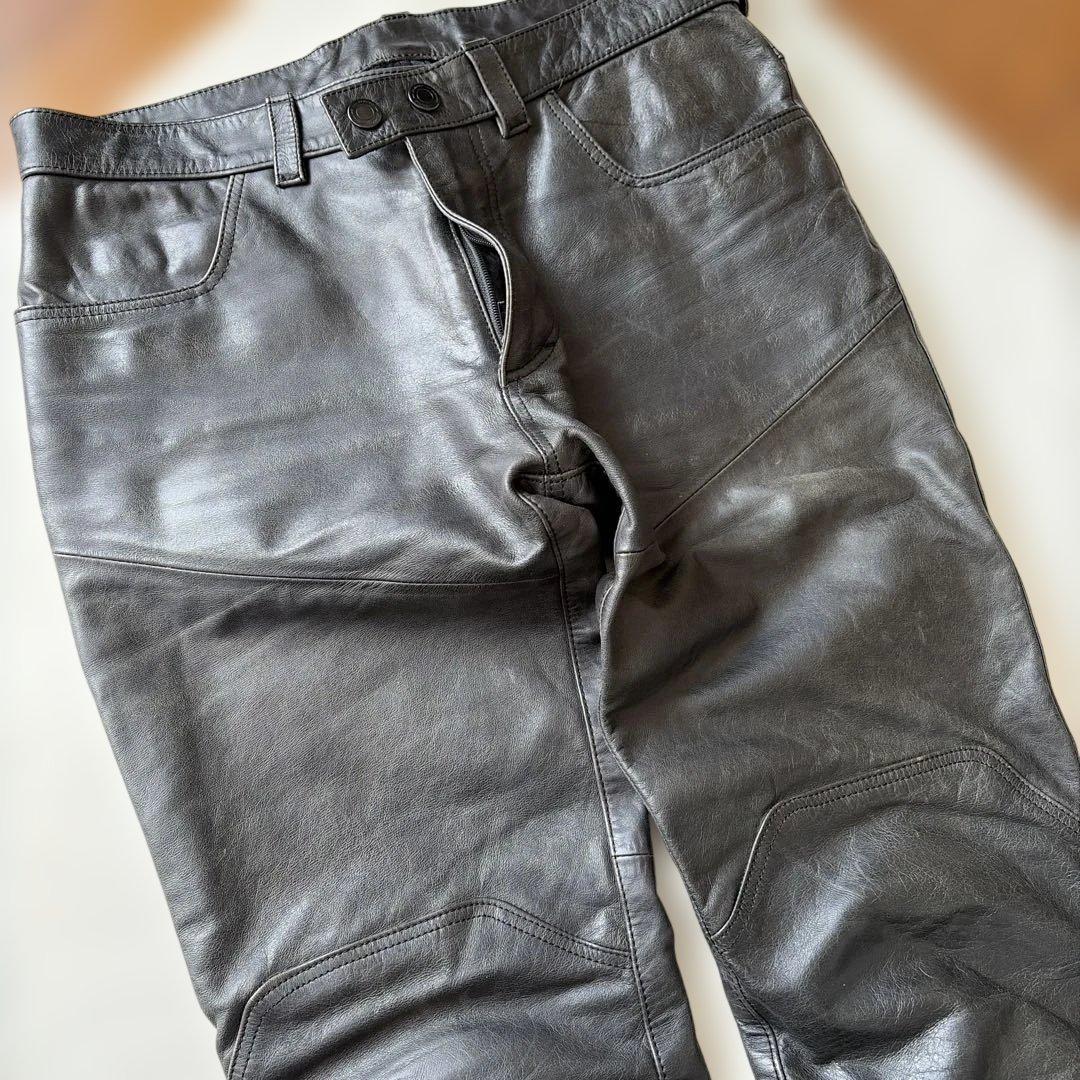 値下げ！ダイネーゼバイク用本革メンズパンツ　ブラック46