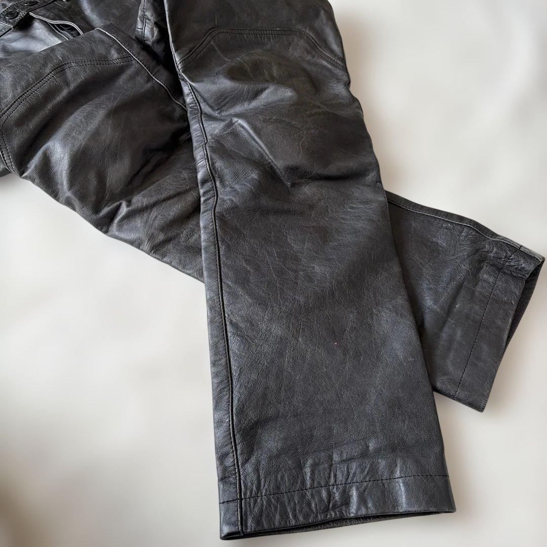 値下げ！ダイネーゼバイク用本革メンズパンツ　ブラック46