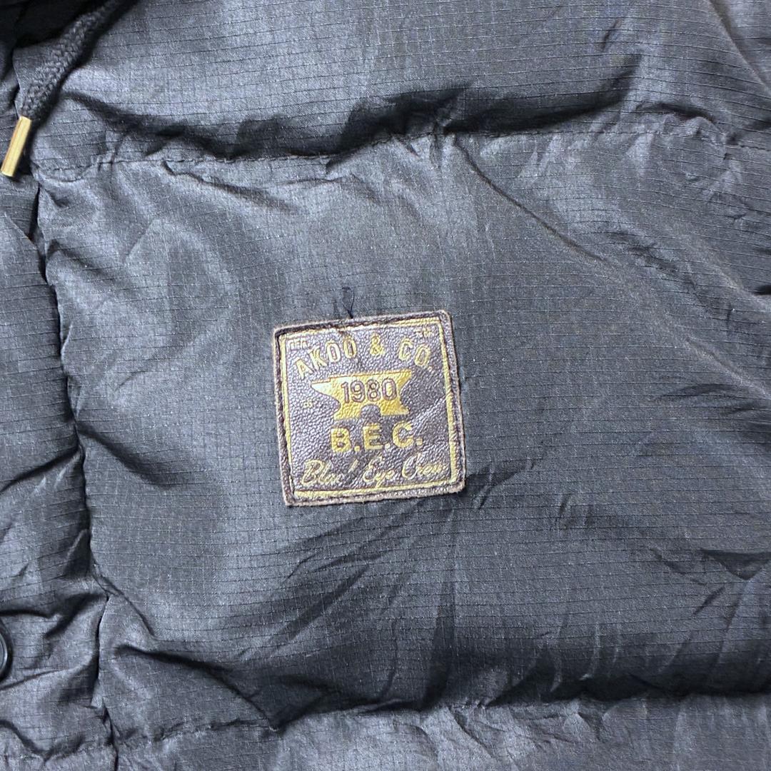 ダウンベスト 3XL B.E.C PITS 刺繍 ピットブル ブラック AKOO